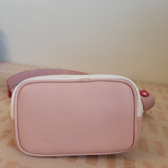 FIND KAPOOR Pingo Bag Vegan Pebble Leather 2tone Pink Crossbody - Picture 15 of 16